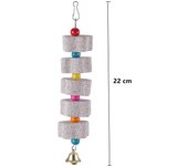 Stone Mineral for Ornament Parrot Pet Supplies Bird Cage Toy Grinding Stone Flower Shape Chew Bite Hang Style Parakeet Toy 1Pc