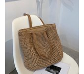 Handmade Woven Straw Beach Bag Large Capacity Shoulder Bag Women Raffia Travel Shopper Totes Summer Vacation Casual Handbags