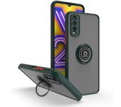 KEYSION Fashion Matte Case for VIVO Y20 Y20s G Y20A Y20i Y20T Transparent Ring Shockproof Phone Cover for VIVO Y12A Y11S Y12S