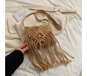 New Straw Bag Bohemian Tassel Beach Bag Women Crochet Fringed Crossbody Ultralight Shoulder Bag Women Small Bolsos Feminina