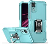 KEYSION Shockproof Armor Case for iPhone XR Silicone+PC Metal Ring Stand Phone Back Cover for Apple iPhone XS Max X XS