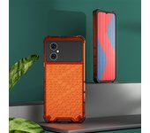 KEYSION Shockproof Armor Case for Xiaomi POCO M4 5G Silicone + PC Transparent Honeycomb Phone Back Cover for POCO M4 5G