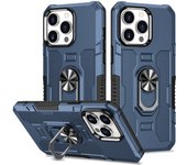 KEYSION Shockproof Armor Case for iPhone 14 Pro Max 14 Plus Ring Stand Phone Back Cover for iPhone 13 12 Pro Max 11 X XS Max XR