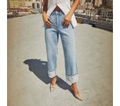 Women High Waist Denim Jeans Ladies Stretch Straight Pants Solid Color Long Jean Pants