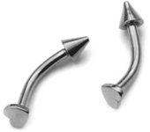1Pc 16g surgical steel eyebow ring stud banana rings curved barbell cartilage piercing tragus helix lip bar body jewelry women