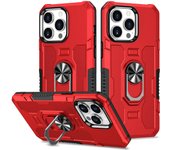 KEYSION Shockproof Armor Case for iPhone 14 Pro Max 14 Plus Ring Stand Phone Back Cover for iPhone 13 12 Pro Max 11 X XS Max XR