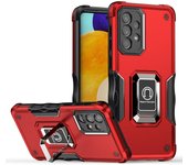 KEYSION Shockproof Armor Case for Samsung A53 A73 A33 A23 Silicone+PC Metal Ring Stand Phone Back Cover for Galaxy A52S 5G A32