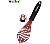 Walfos 1pcs/3set Multifunctional Rotating Manual Whisk Mixer Mini Plastic Kitchen Whisk Baking Tool Silicone Whisk
