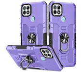 KEYSION Shockproof Armor Case for Realme C21Y C25Y C21 C20 C11 2021 Ring Stand Phone Back Cover for OPPO Realme C12 C15 C25S