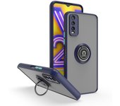 KEYSION Fashion Matte Case for VIVO Y20 Y20s G Y20A Y20i Y20T Transparent Ring Shockproof Phone Cover for VIVO Y12A Y11S Y12S