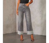 Women High Waist Denim Jeans Ladies Stretch Straight Pants Solid Color Long Jean Pants