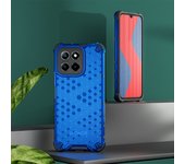 KEYSION Shockproof Armor Case for Honor X8 5G X6 Silicone+PC Transparent Honeycomb Phone Back Cover for Huawei Honor X6 X8 5G
