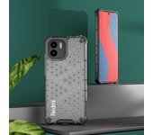 KEYSION Shockproof Armor Case for Xiaomi Redmi A1 Soft Silicone + Hard PC Transparent Honeycomb Phone Back Cover for Redmi A1