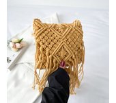 New Straw Bag Bohemian Tassel Beach Bag Women Crochet Fringed Crossbody Ultralight Shoulder Bag Women Small Bolsos Feminina