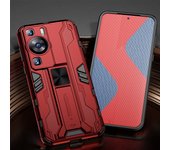KEYSION Shockproof Armor Case for Huawei P60 Pro P50 P40 P30 Pro Silicone+PC Kickstand Phone Back Cover for Huawei Nova 10 Pro