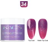 KADS 37 Colors Pure Shining Colors 10g Nail Dipping Powder Dip Glitter Dust Chrome Pigment Decoration Manicure