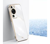 KEYSION Luxury Plating Case for Huawei P60 Pro P50 Pro Soft Silicone Square Shockproof Phone Cover for Huawei P40 P30 P20 Lite