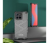 KEYSION Shockproof Armor Case for Honor X8 5G X6 Silicone+PC Transparent Honeycomb Phone Back Cover for Huawei Honor X6 X8 5G