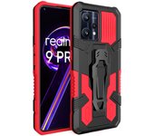 KEYSION Shockproof Armor Case for Realme Narzo 50 Pro 5G 50A Prime C35 C31 Stand Back Clip Phone Cover for OPPO A16S A16K A16E