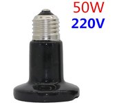 1Pc Reptile Pet No Light Far Infrared Ceramic Heating Lamp E27 Small Mini Heat Lamp 25W 50W 75W 100W