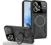 KEYSION Shockproof Case for Redmi Note 12 Pro+5G 12 4G 12S Ring Stand Camera Protector Phone Cover for Xiaomi POCO X4 X5 Pro 5G