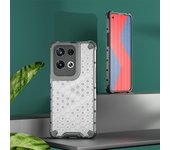 KEYSION Shockproof Armor Case for OPPO Reno8 Pro 5G Transparent Honeycomb Phone Back Cover for OPPO Reno7 4G 7 Pro 7 Z 5G