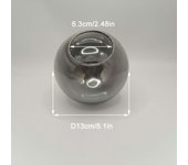 Modern Smoke Gray Lampshade Glass Accessories,Black Smoky Grey Glass Lamp Shade Cover for Light Fixtures Wall Sconces