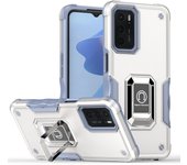 KEYSION Shockproof Armor Case for OPPO A16 A16S A95 A74 4G Silicone+PC Ring Stand Phone Back Cover for OPPO Reno 6 5G