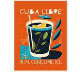 Tiki Cocktail Mojito Bar Poster Summer Colour Print on Canvas Vintage Wall Art for Home Bar Living Room Restaurant Decoration