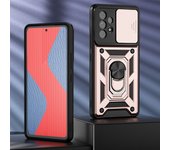KEYSION Shockproof Case for Samsung A53 A73 A33 5G A03 Core Push Pull Camera Protection Phone Cover for Galaxy S21 FE 5G