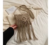 New Straw Bag Bohemian Tassel Beach Bag Women Crochet Fringed Crossbody Ultralight Shoulder Bag Women Small Bolsos Feminina