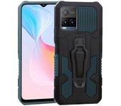 KEYSION Shockproof Case for VIVO Y21S Y33S Y21 Y15S Y15A Y53S 4G Y73 Stand Clip Phone Back Cover for VIVO V21E 4G