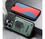 KEYSION Shockproof Case for iPhone 14 Pro Max 14 Plus Slide Camera Lens Protection Ring Stand Phone Cover for iPhone 13 Pro Max