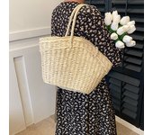 Women's Basket Shoulder Bag Summer Straw Woven Handbags Fashion Shopper Totes Female Luxury Designer Shell Beach Bags Bolsa