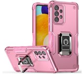 KEYSION Shockproof Armor Case for Samsung A53 A73 A33 A23 Silicone+PC Metal Ring Stand Phone Back Cover for Galaxy A52S 5G A32
