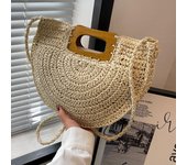 Handmade Bohemian Straw Large Capacity Handbags for Women Travel Shopper Totes Woven Straw Beach Bag Summer Female Crossbody Bag