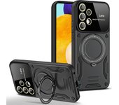 KEYSION Shockproof Armor Case for Samsung A52 5G A52S 5G A32 A22 5G Ring Stand Camera Protector Phone Cover for Galaxy A22 4G