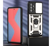 KEYSION Shockproof Case for Samsung A53 A73 A33 5G A03 Core Push Pull Camera Protection Phone Cover for Galaxy S21 FE 5G