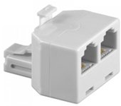 Goobay Bifurcador RJ11 para Telefonía Blanco