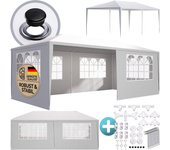 Carpa jardín Rimini blanca 3x6m plegable protección UV 50