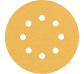 Bosch Professional 50 x Lijas Expert C470 con 8 agujeros, para Madera dura, Pintura sobre madera, 125 mm, Grano 100, Accesorios Lijadora excéntrica