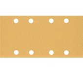 Bosch Professional 50 x Lijas Expert C470 con 8 agujeros, para Madera dura, Pintura sobre madera, 93 x 186 mm, Grano 80, Accesorios Lijadora orbital