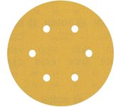 Bosch Professional 50 x Lijas Expert C470 con 6 agujeros, para Madera dura, Pintura sobre madera, 150 mm, Grano 320, Accesorios Lijadora excéntrica