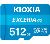 Micro sd kioxia 512gb exceria g2 w - adaptor