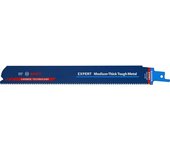 Bosch Professional 10x Hojas de sierra sable Expert 'Medium-Thick Tough Metal' S 1155 HHM (para Acero resistente, Láminas de acero inoxidable, Longitud 225 mm, accesorios Sierra sable)