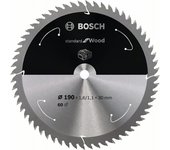 Bosch Professional Disco de sierra circular Standard for Wood (madera, 190 x 30 x 1,6 mm, 60 dientes, accesorio de sierra circular sin cable)