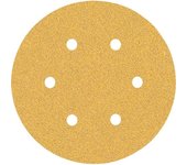 Papel de lija EXPERT C470 con 6 orificios para lijadoras excéntricas de 150 mm, G 60, 50 unidades