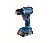 Perceuse-visseuse Bosch professional GSR 18V + 2 batteries 2,0Ah + chargeur + 82 pieces, en L-Case