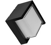 Aplique exterior 12w 3000k anoa negro ip65 16x16x10,2 cm 600lm