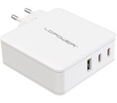 LC-Power LC-GAN-100 cargador de dispositivo móvil Universal Blanco Corriente alterna Carga rápida Interior